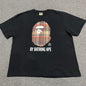 BAPE Black check plaid Ape Head graphic T-shirt front view