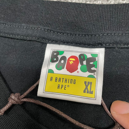 BAPE Check graphic T-shirt crew neckline and woven neck label
