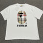 BAPE White check plaid Ape Head graphic T-shirt front view