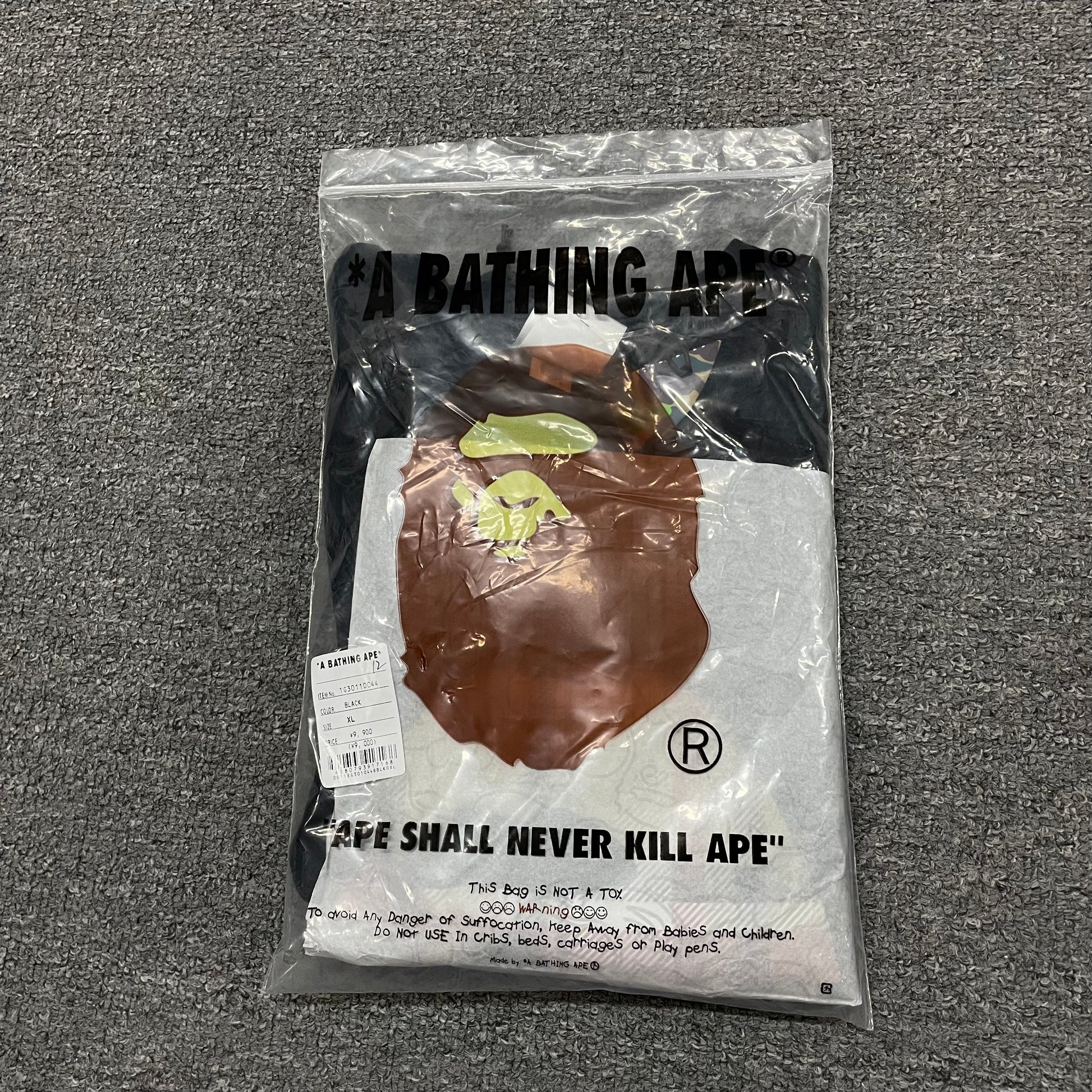 BAPE Individually packed wholesale graphic T-shirt in polybag