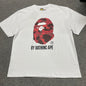 BAPE White red camo Ape Head graphic T-shirt front view