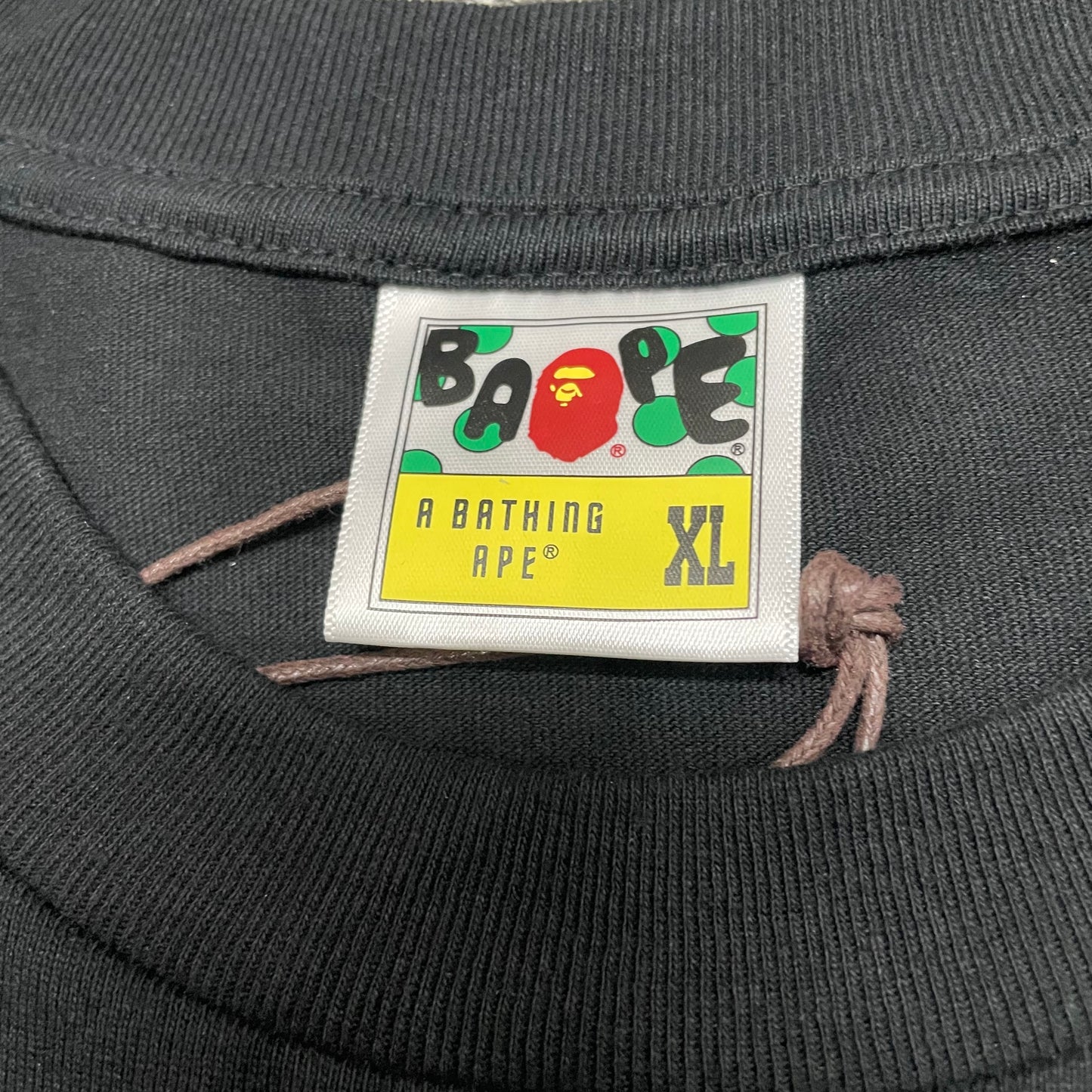BAPE Graphic T-shirt crew neck and woven neck label detail