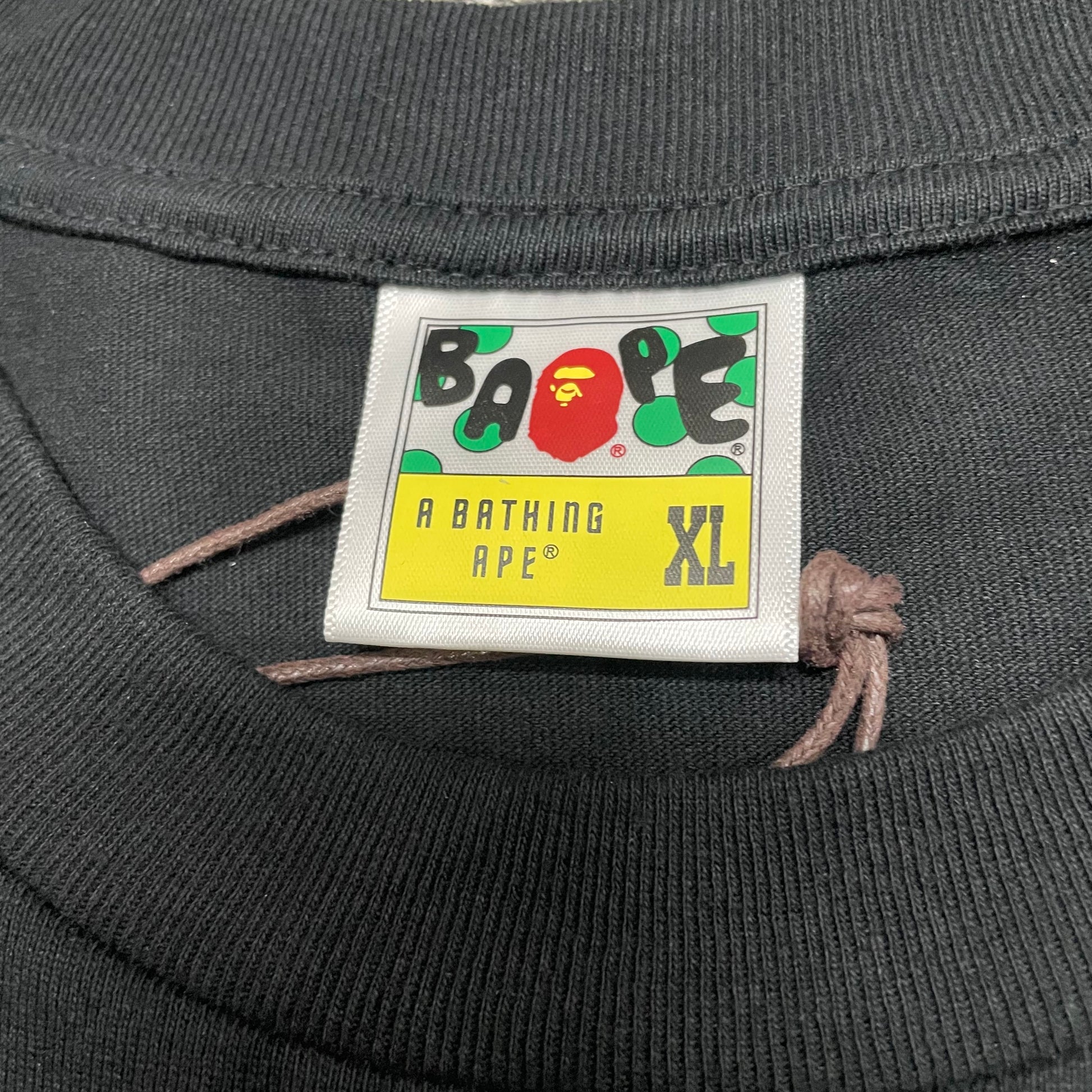 BAPE Graphic T-shirt crew neck and woven neck label detail