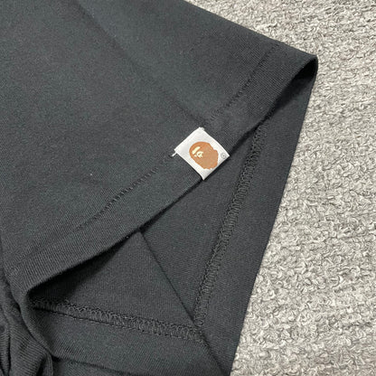 BAPE ABC camo T-shirt sleeve label and stitching detail