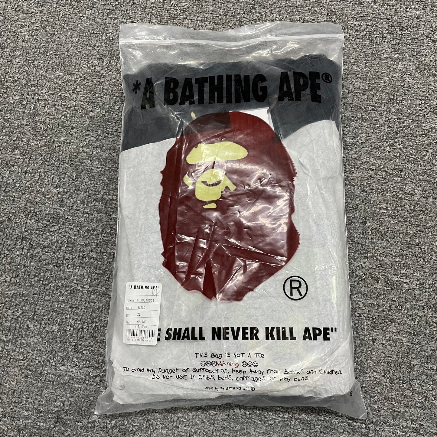 BAPE Individually packed wholesale graphic T-shirt in polybag
