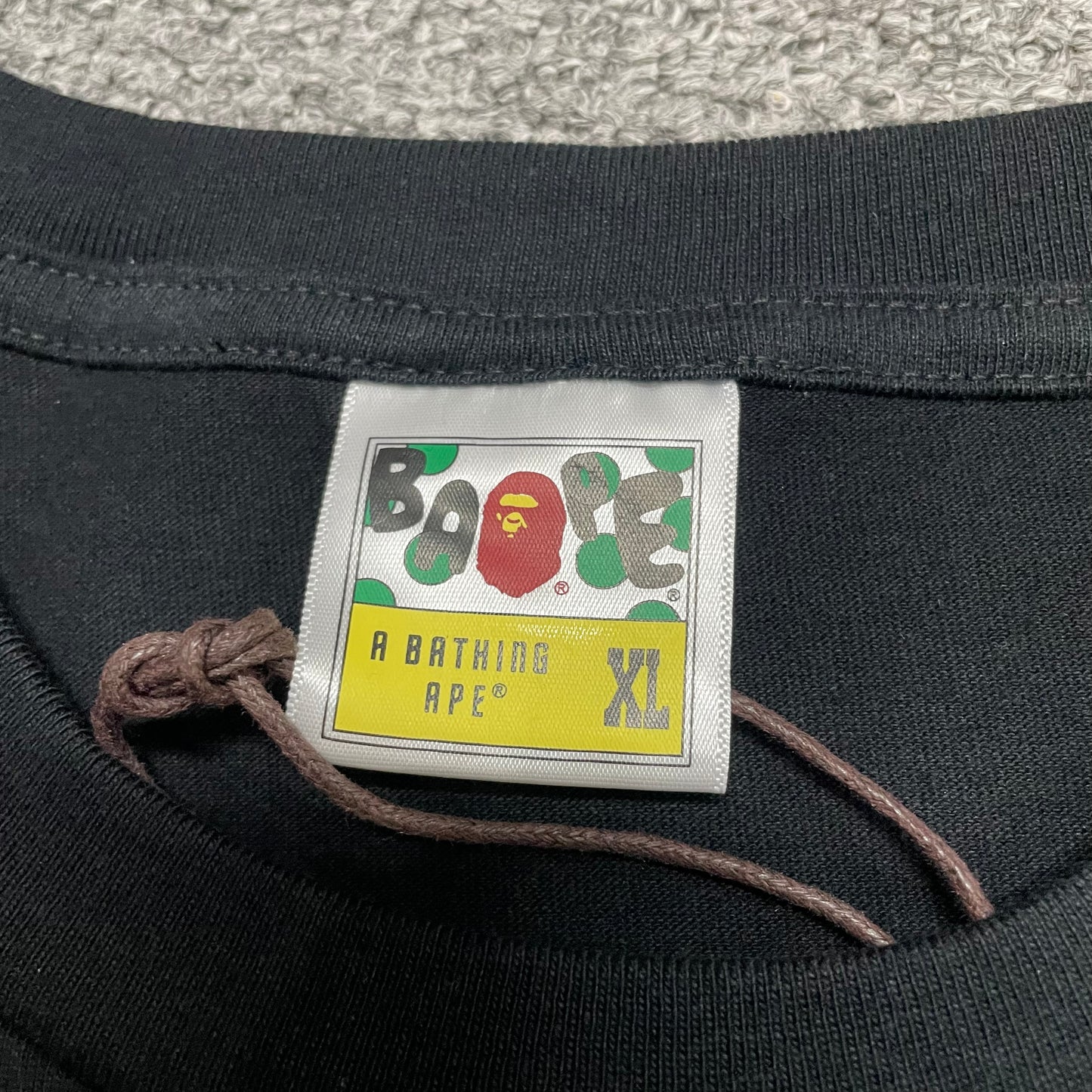 BAPE Graphic T-shirt crew neckline and woven neck label detail