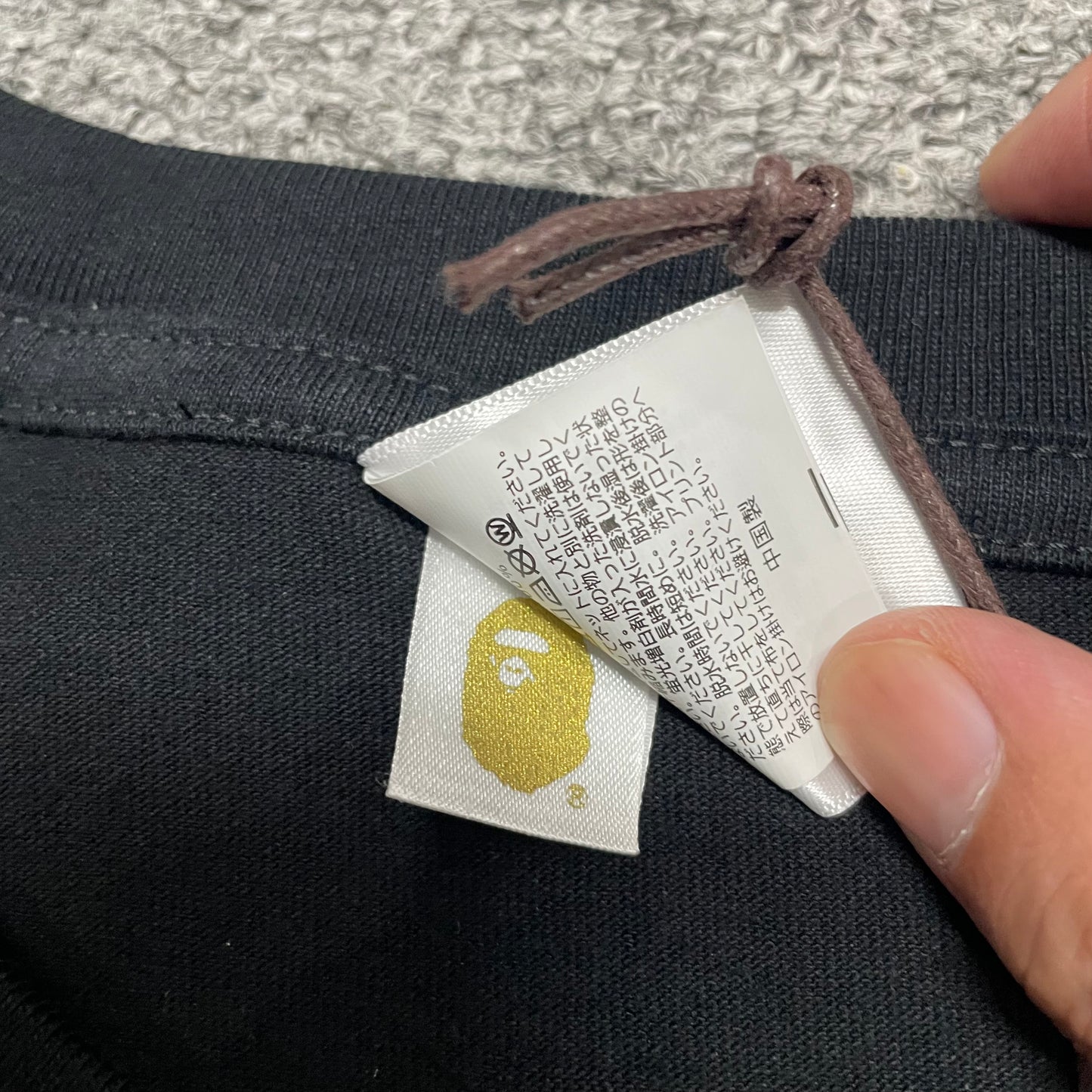 BAPE Streetwear graphic T-shirt gold label detail