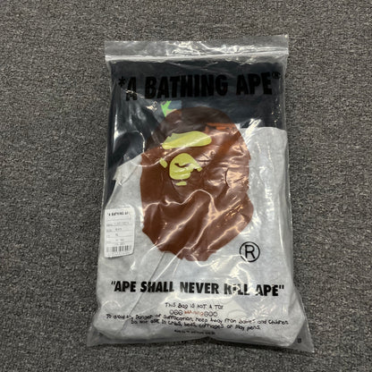 Black BAPE ABC Camo Big Ape Head T-shirt with retail packaging bag