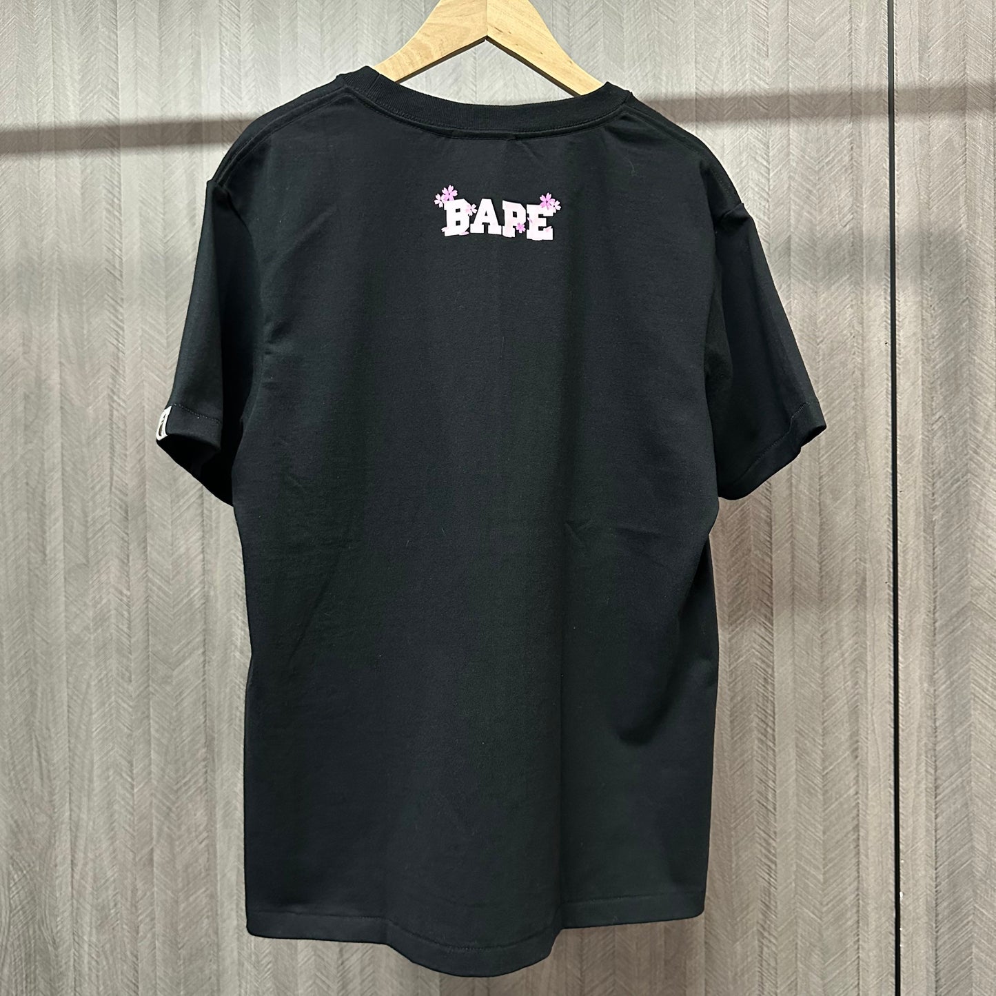 BAPE Black streetwear graphic T-shirt back view