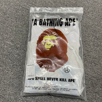 White BAPE blue camo Big Ape Head T-shirt with retail packaging bag