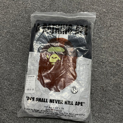 Black BAPE ABC Camo College T-shirt with retail packaging bag