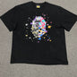 Black BAPE US Ape Head STA T-shirt front view with multicolor graphic
