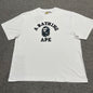 White BAPE Space Camo College T-shirt front view