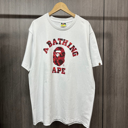 White red camo Ape Head graphic T-shirt front view