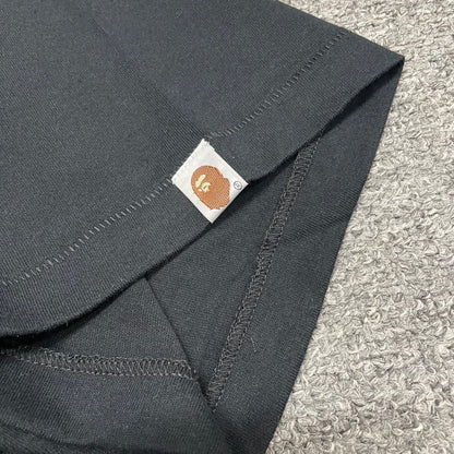 BAPE Ape Head sleeve label detail on black Color Camo T-shirt