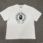 White BAPE x Chrome Hearts Ape Head graphic T-shirt front view