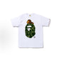 BAPE White green ABC camo Milo on Big Ape graphic T-shirt front view