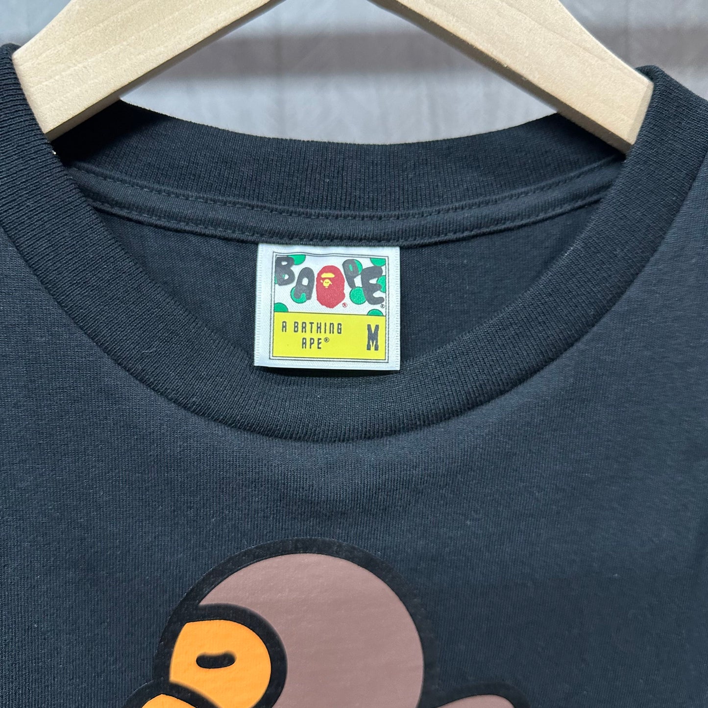 BAPE Graphic T-shirt crew neckline and woven neck label detail