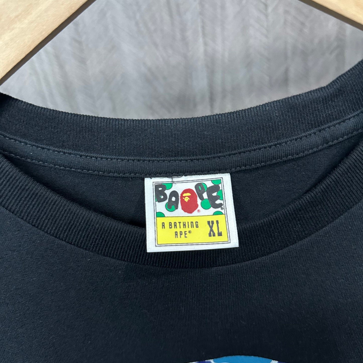 BAPE Graphic T-shirt crew neckline and woven neck label detail