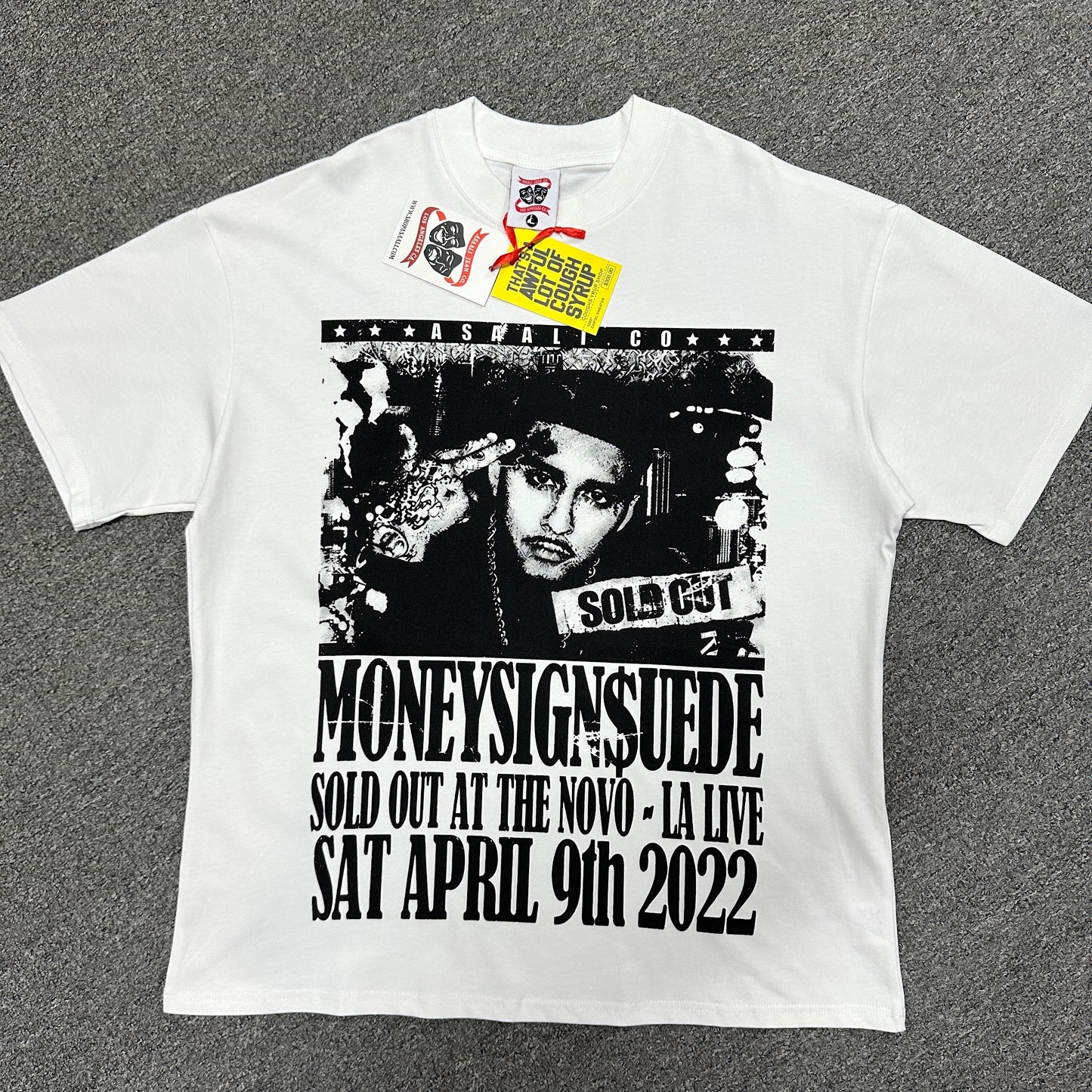 The Asaali x That's A Awful Lot Of Cough Syrup MoneySign Suede Memorial T-Shirt