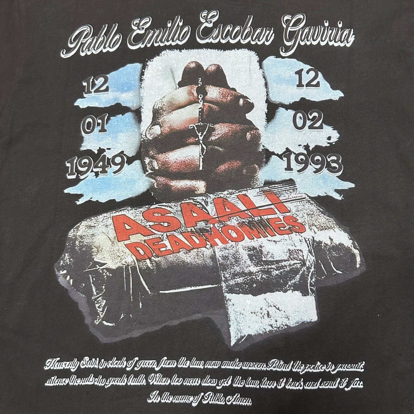 The Asaali x That's A Awful Lot Of Cough Syrup Pablo Escobar T-Shirt