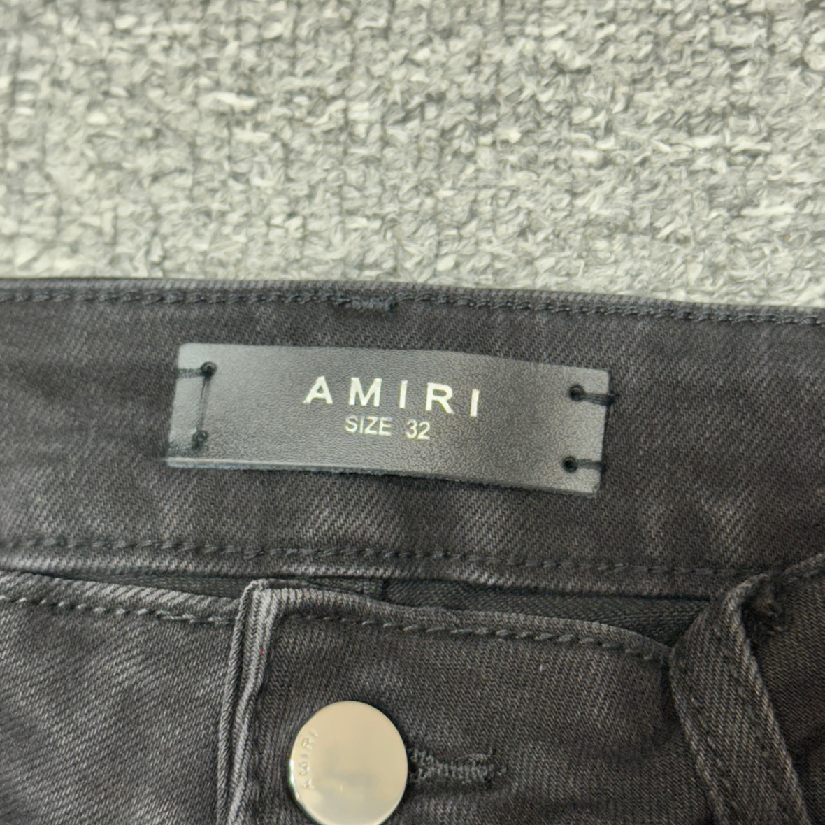 AMIRI MA Quad Appliqué Skinny Jeans Black Red