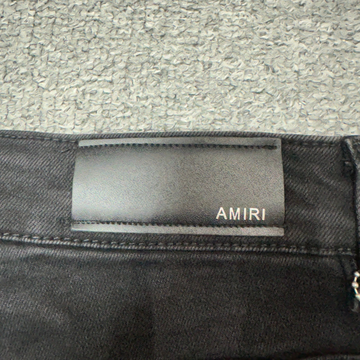 AMIRI MA Quad Appliqué Skinny Jeans Black Red