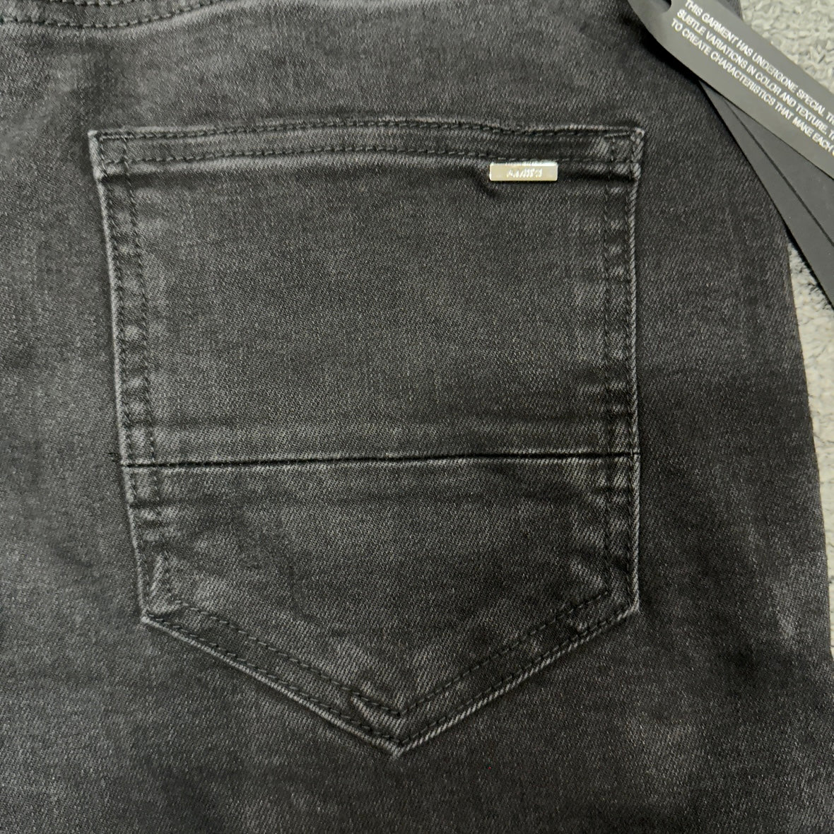 AMIRI MA Quad Appliqué Skinny Jeans Black Red