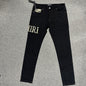 AMIRI Staggered Logo Skinny Jeans Black Gold
