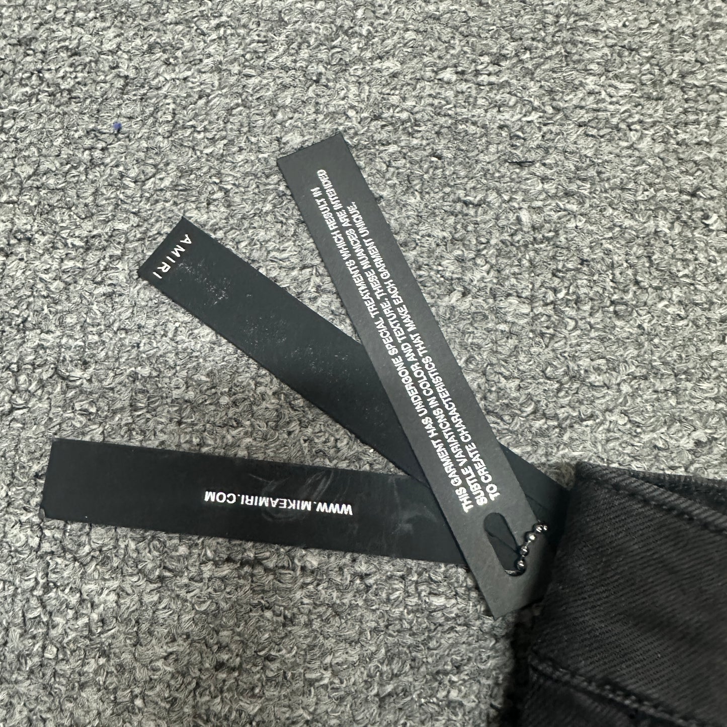 AMIRI Painter Staggered Logo Skinny Jeans Washed Black