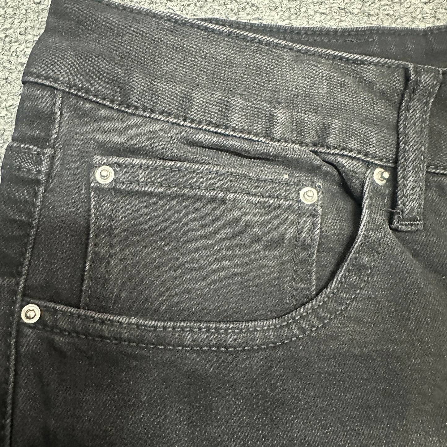 AMIRI Western Patch Distressed Jeans Faded Black