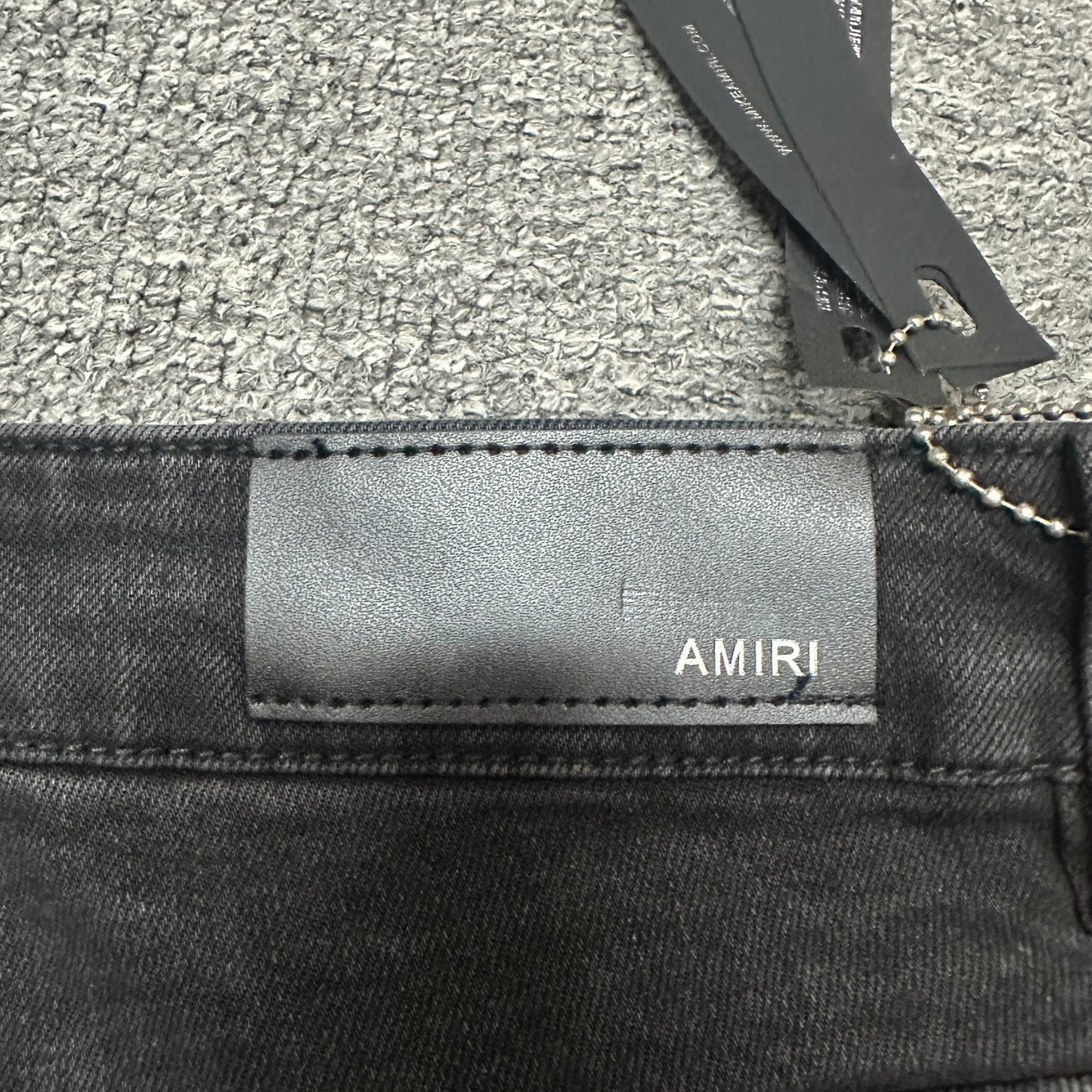 AMIRI Dice Patch Skinny Jeans Black