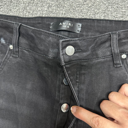 AMIRI Dice Patch Skinny Jeans Black