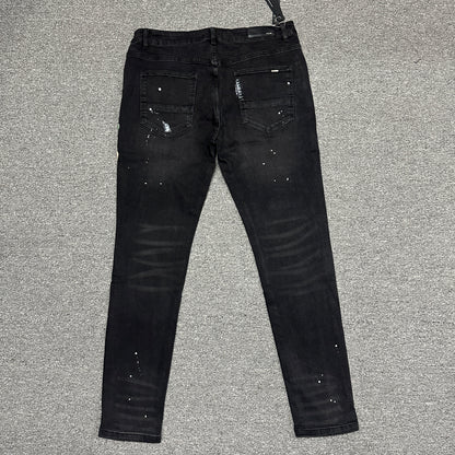 AMIRI Dice Patch Skinny Jeans Black