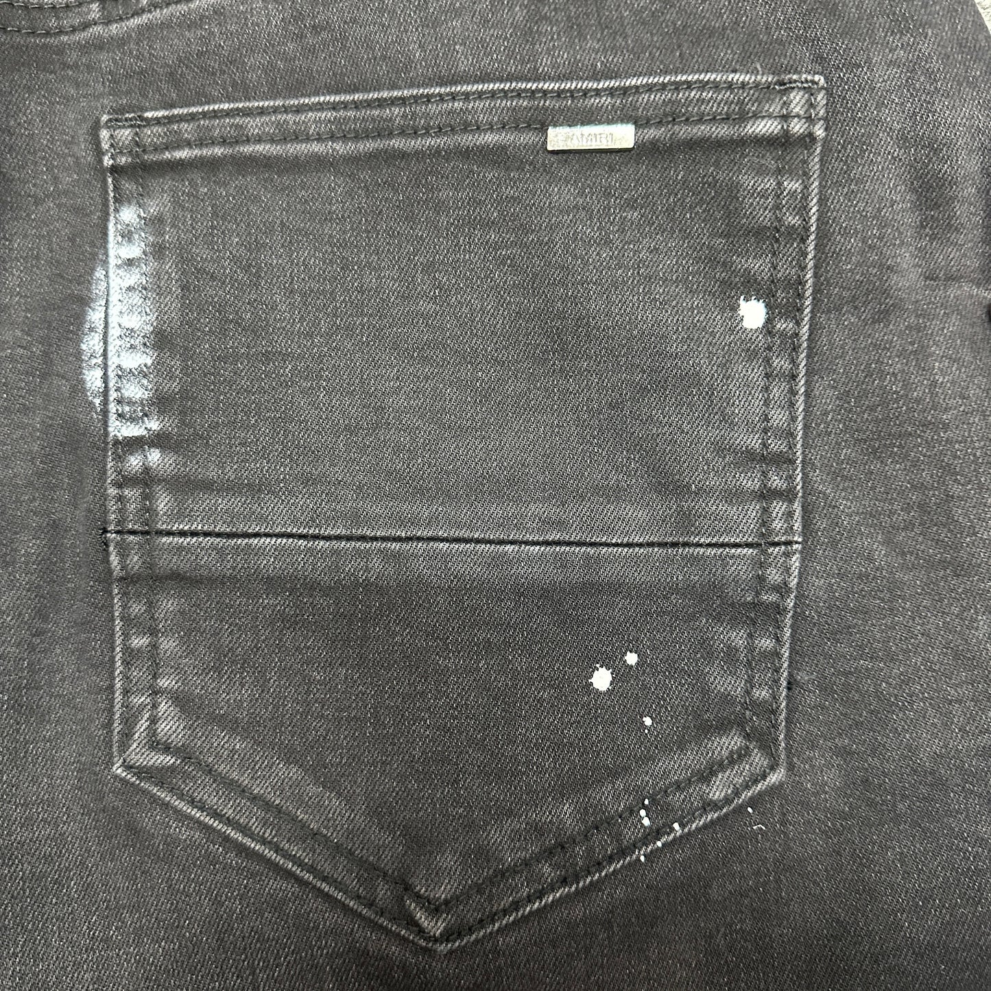 AMIRI Dice Patch Skinny Jeans Black