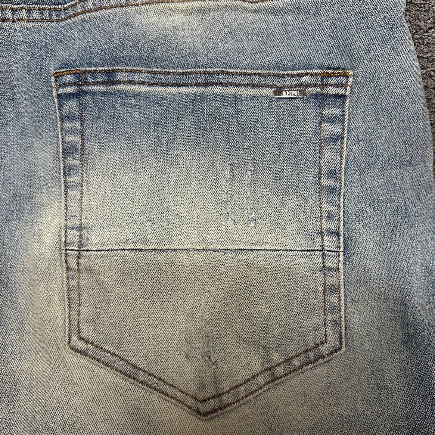 AMIRI Multicolor Icon Patch Jeans Light Indigo