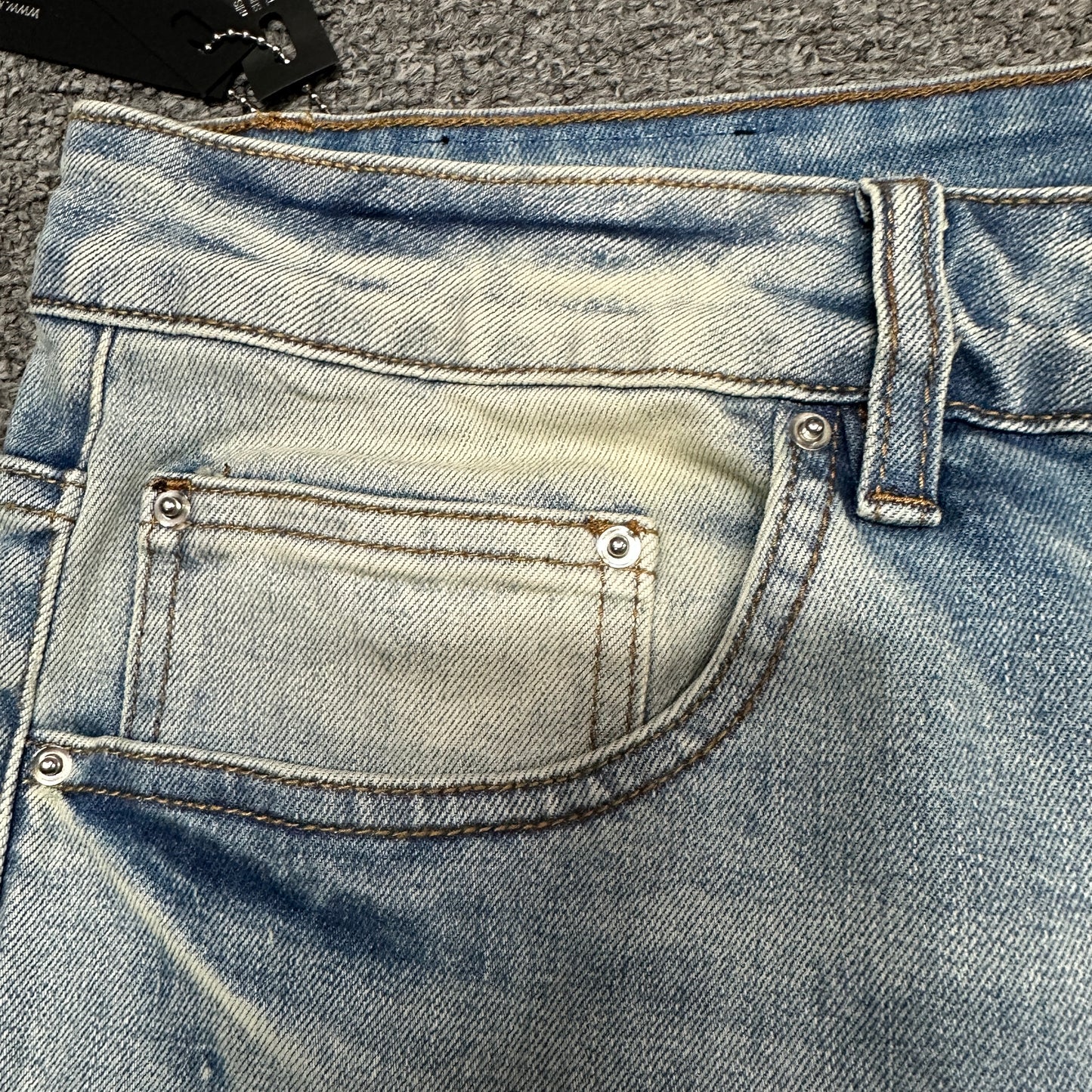 AMIRI Multicolor Icon Patch Jeans Light Indigo