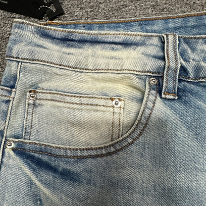 AMIRI Multicolor Icon Patch Jeans Light Indigo