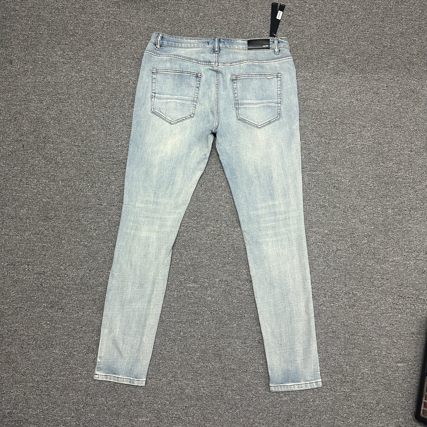 AMIRI Distressed Skinny Jeans Light Indigo