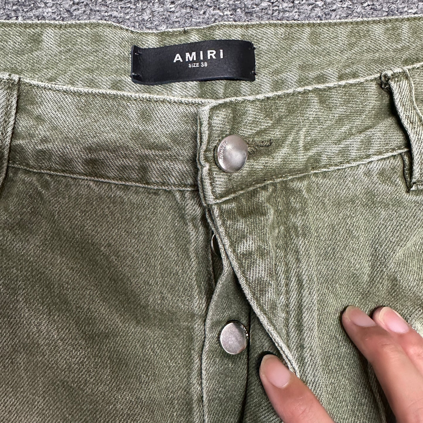 AMIRI Painter Cargo Jeans Olive Green