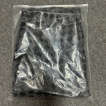AMIRI MA Quad Jacquard Baggy Jeans Black Grey
