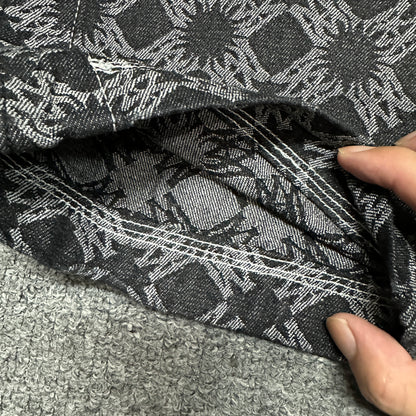 AMIRI MA Quad Jacquard Baggy Jeans Black Grey
