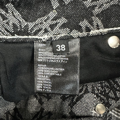 AMIRI MA Quad Jacquard Baggy Jeans Black Grey