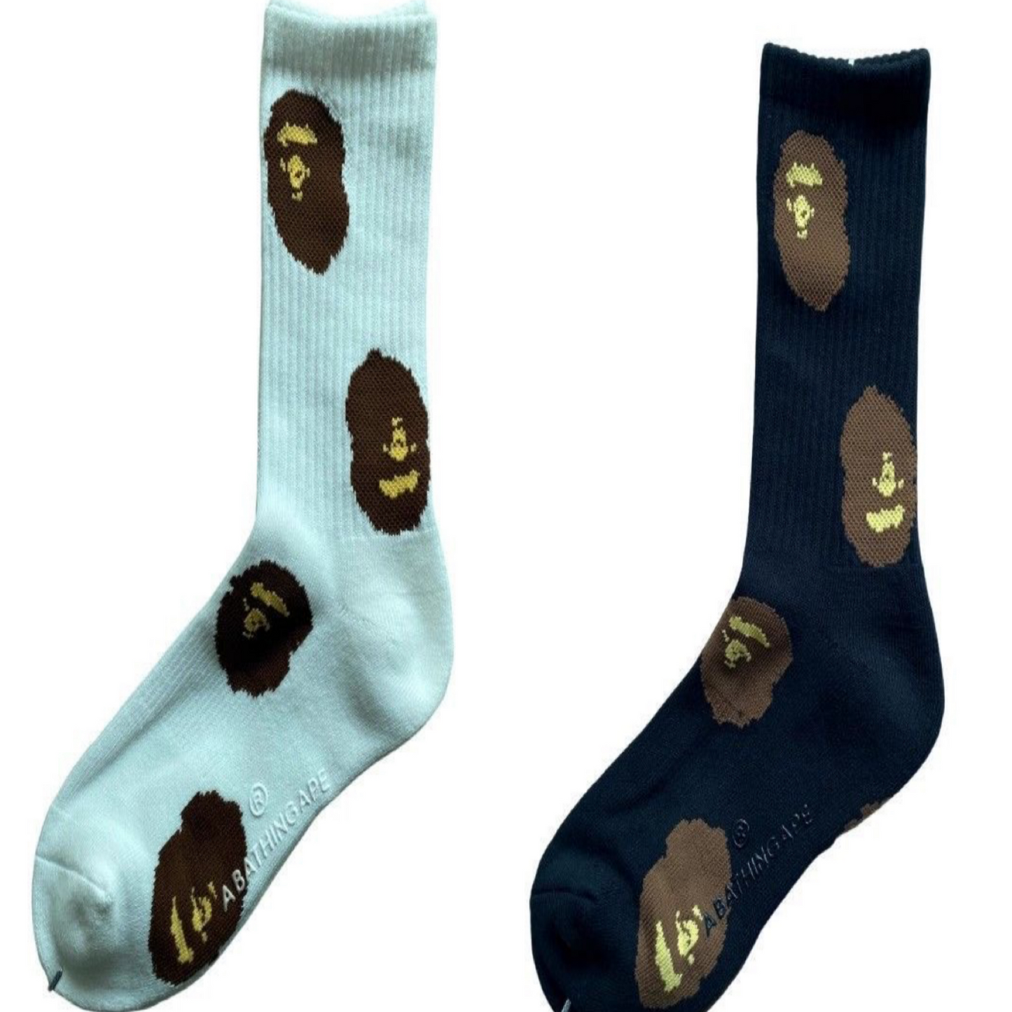 BAPE Ape Head Pattern Socks