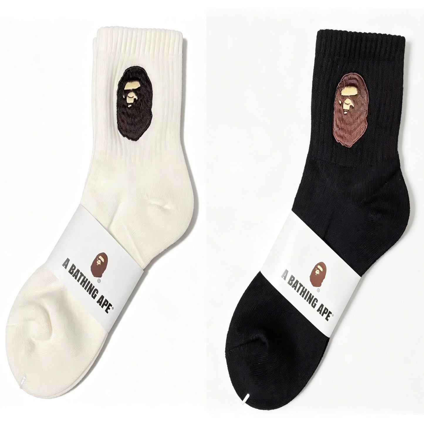BAPE Ape Head Patch Socks