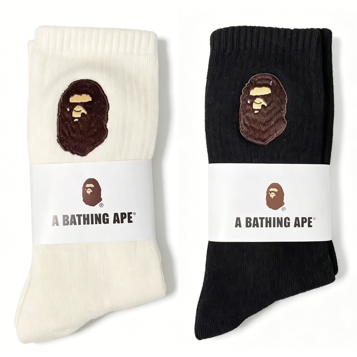 BAPE Ape Head Patch Socks