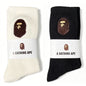 BAPE Ape Head Patch Socks