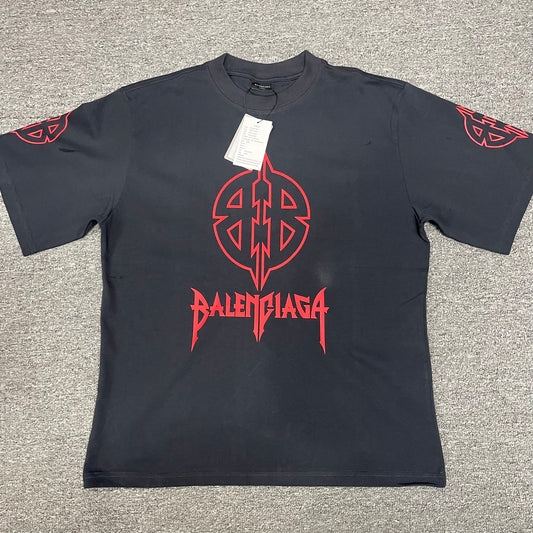 Balenciaga Metal BB Stencil Medium Fit T-Shirt