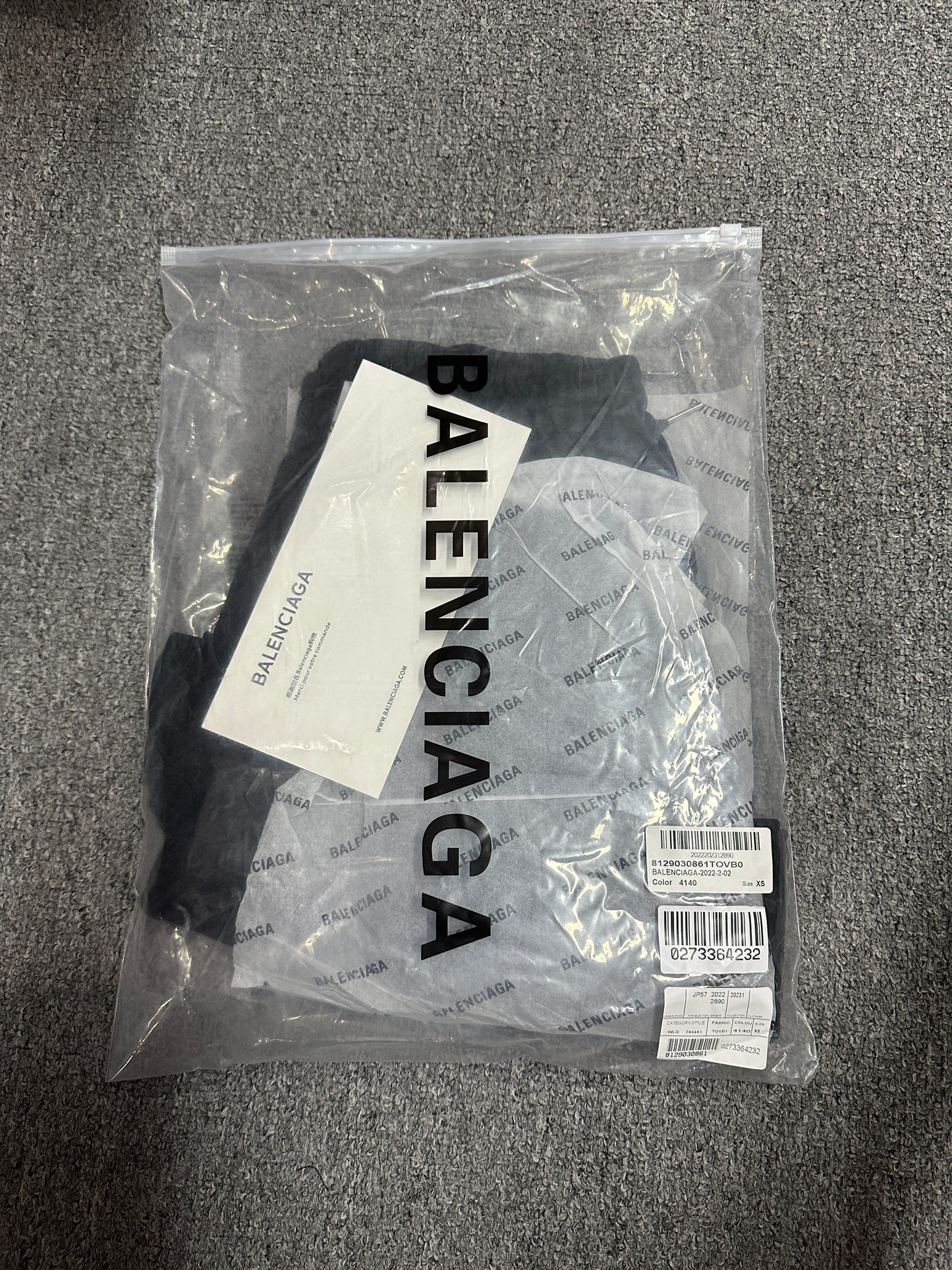 Balenciaga Messy Spray Baggy Sweat Shorts