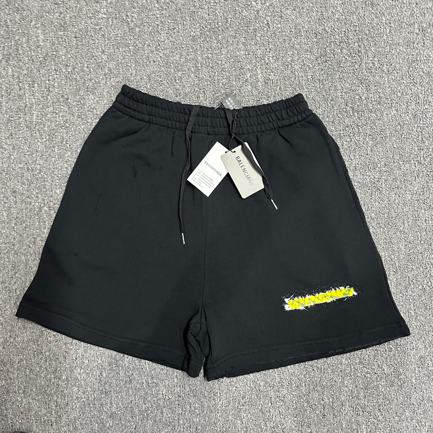 Balenciaga Messy Spray Baggy Sweat Shorts